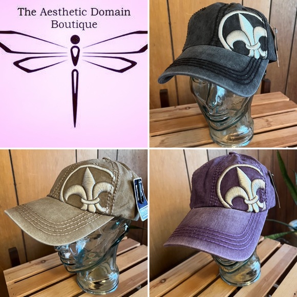 Matte Purple Fleur de Lis Cap - Picture 9 of 10